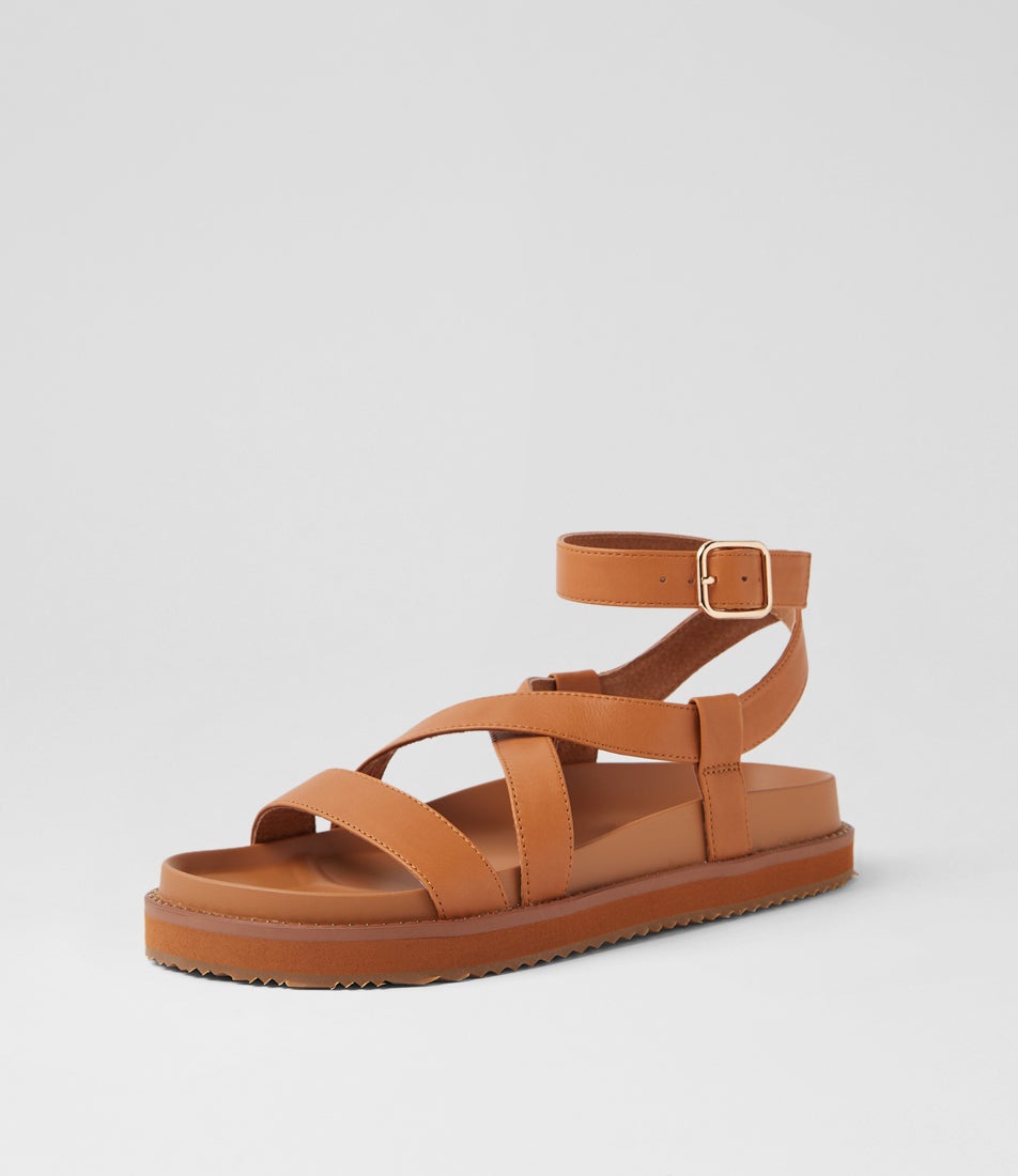 Presly Coconut Tan Leather Sandals