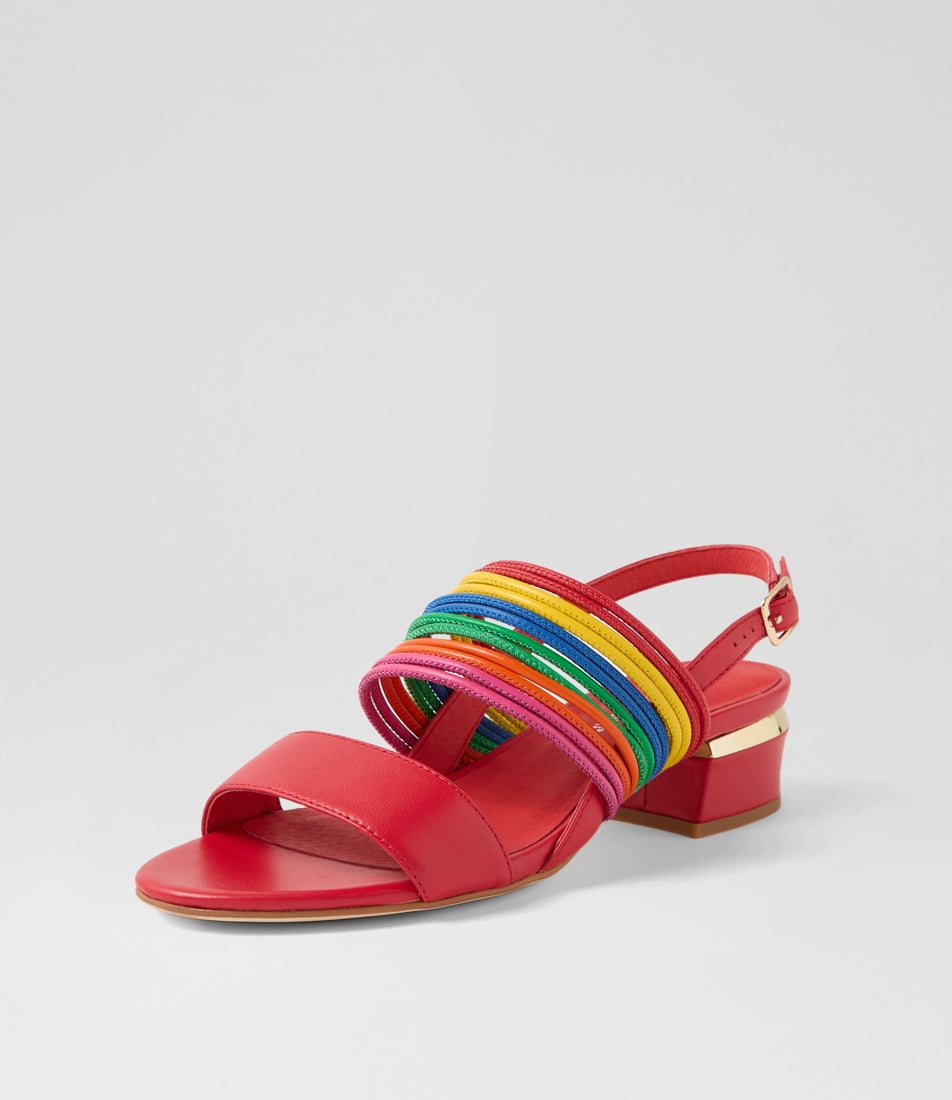 Talisa Red Bright Leather Sandals