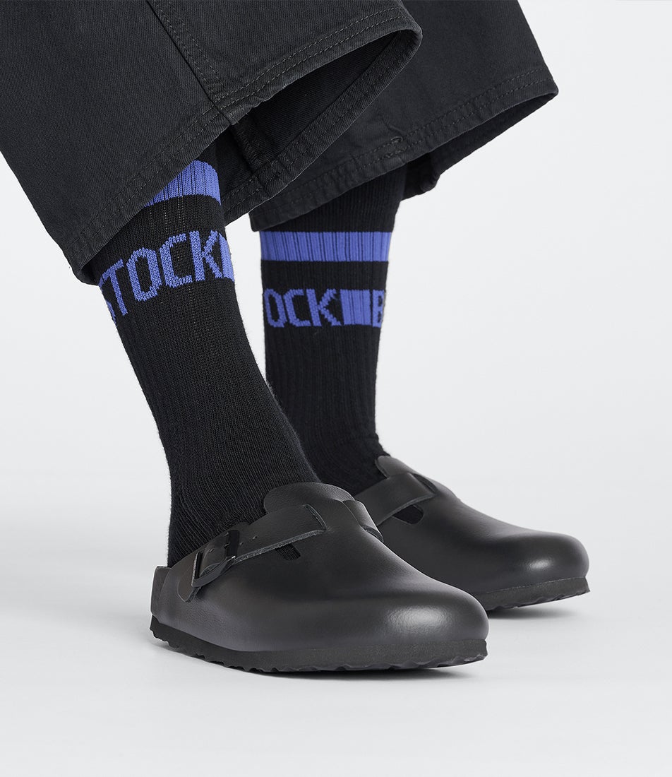 Cotton Tennis Black Sock