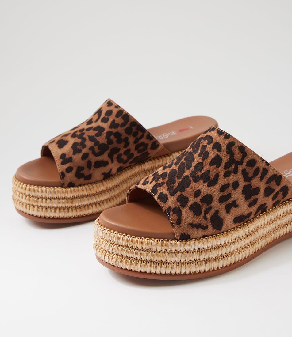 Lulu Leopard Microsuede Sandals