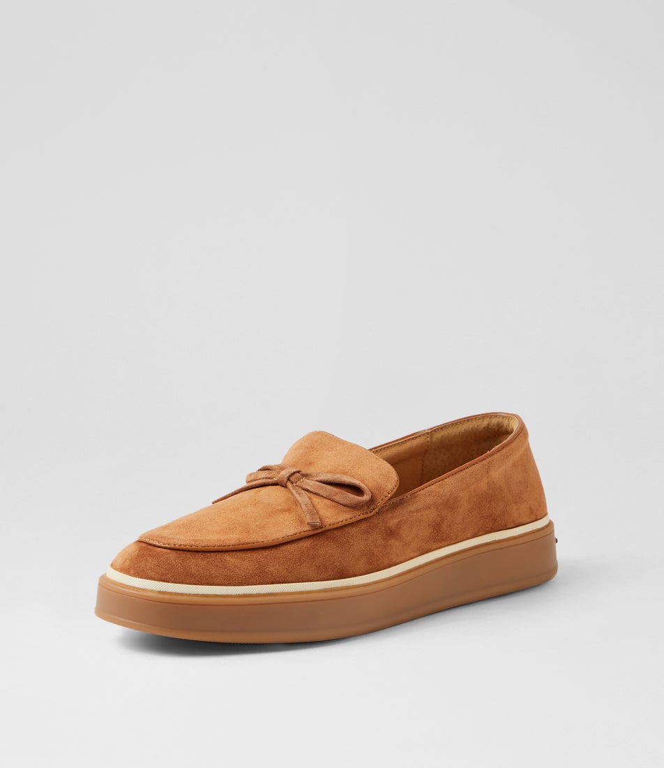 Parsino Camel Suede Loafers