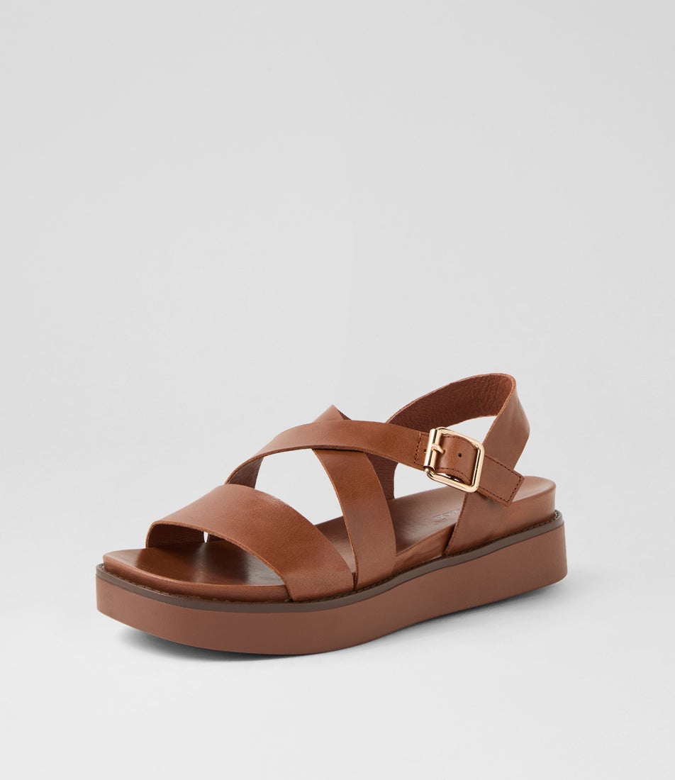 Blaklee Walnut Leather Sandals