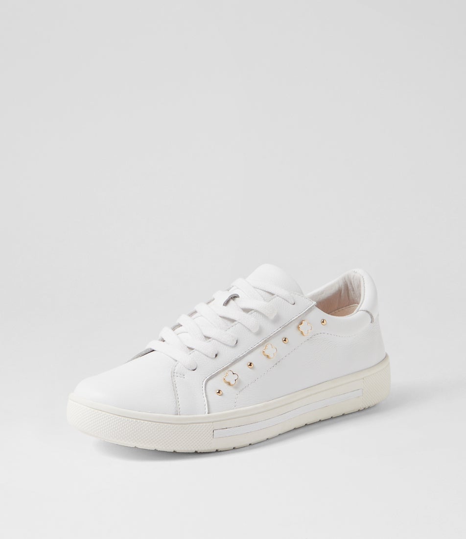 Evening White Leather Sneakers