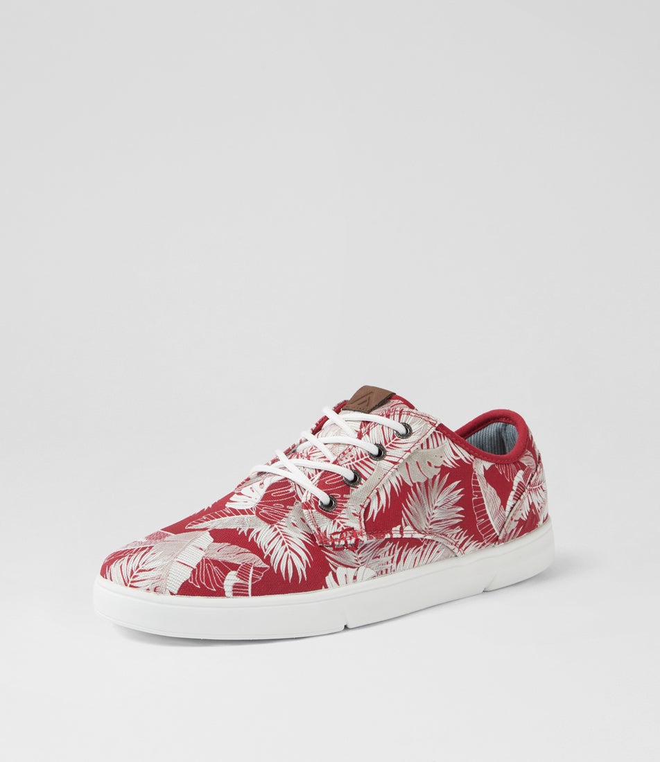 Albatross Mw Red Printed Canvas Eva Sneakers
