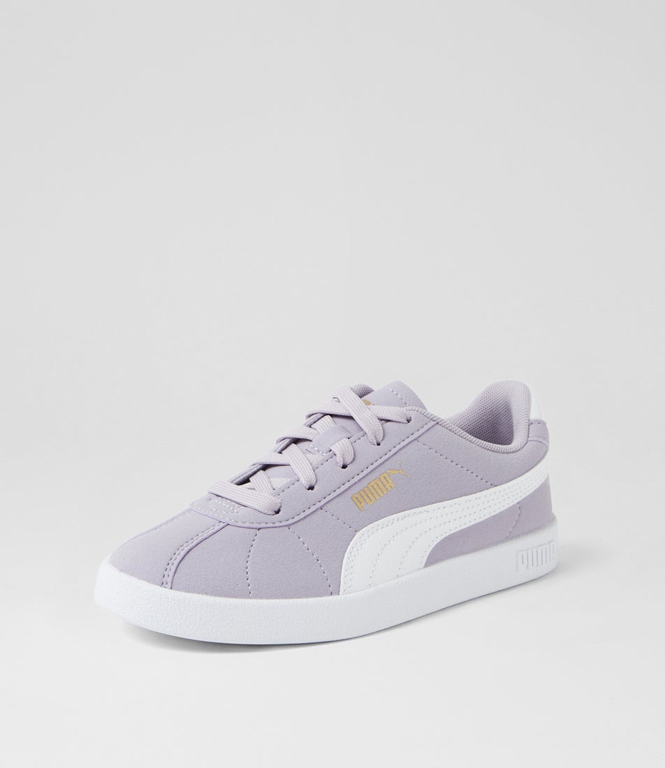 Club 2 Junior Lilac Crush White Suede Sneakers