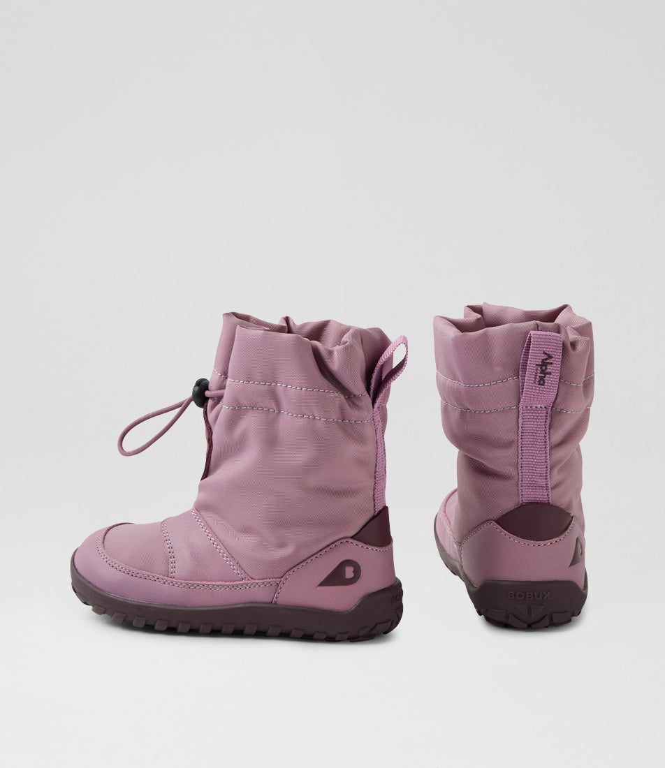 Iw Paden Waterproof Toddler Lilas Leather Fabric Ankle Boots
