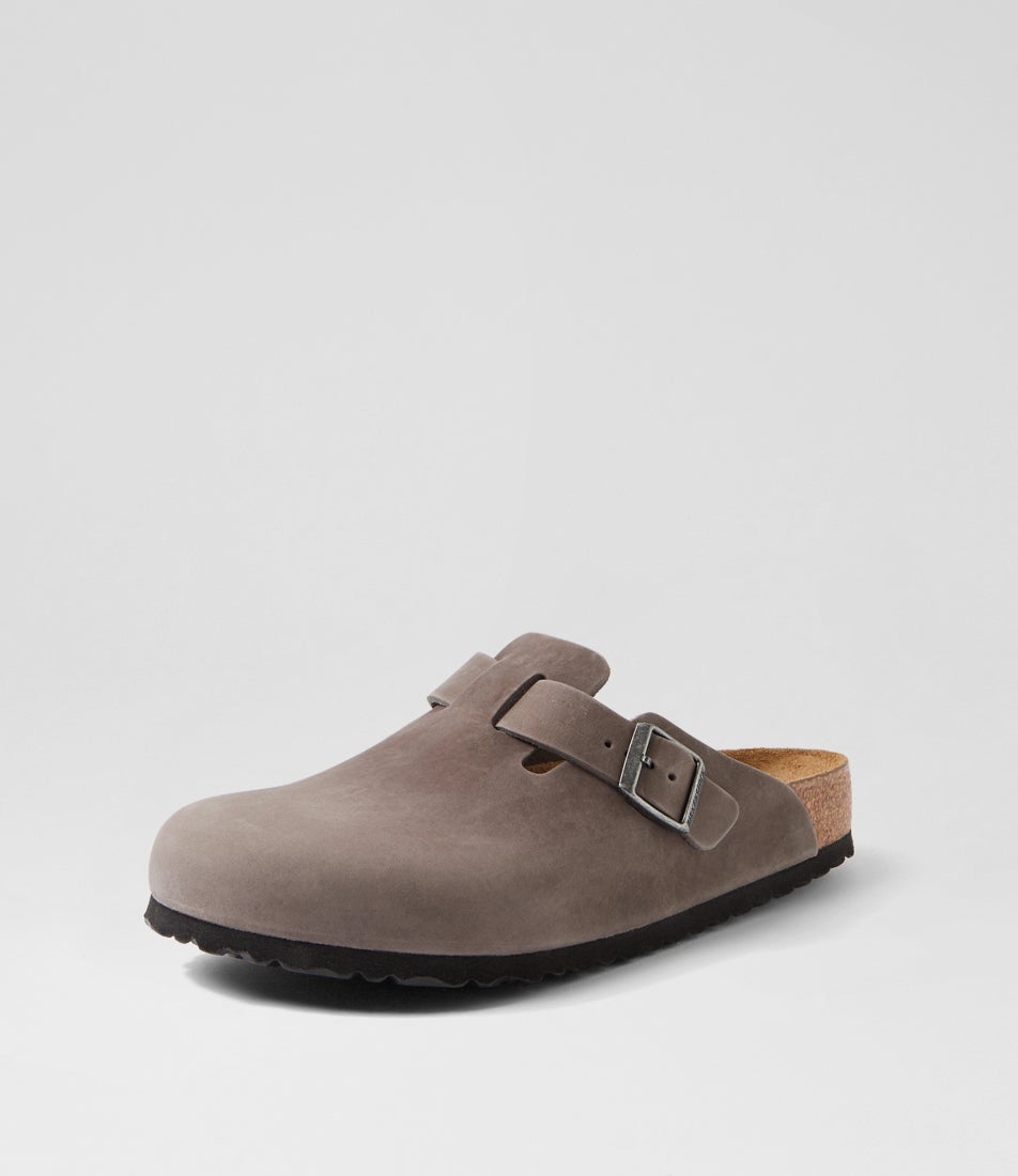 Boston Sfb Mens Iron Oiled Leather Flat Shoes