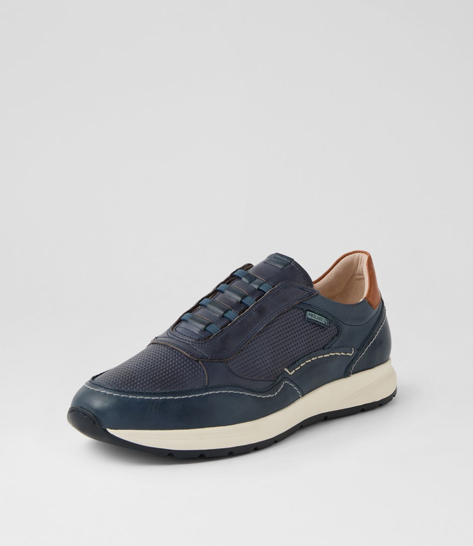 Getafe 84 Blue Leather Lace Up Flats