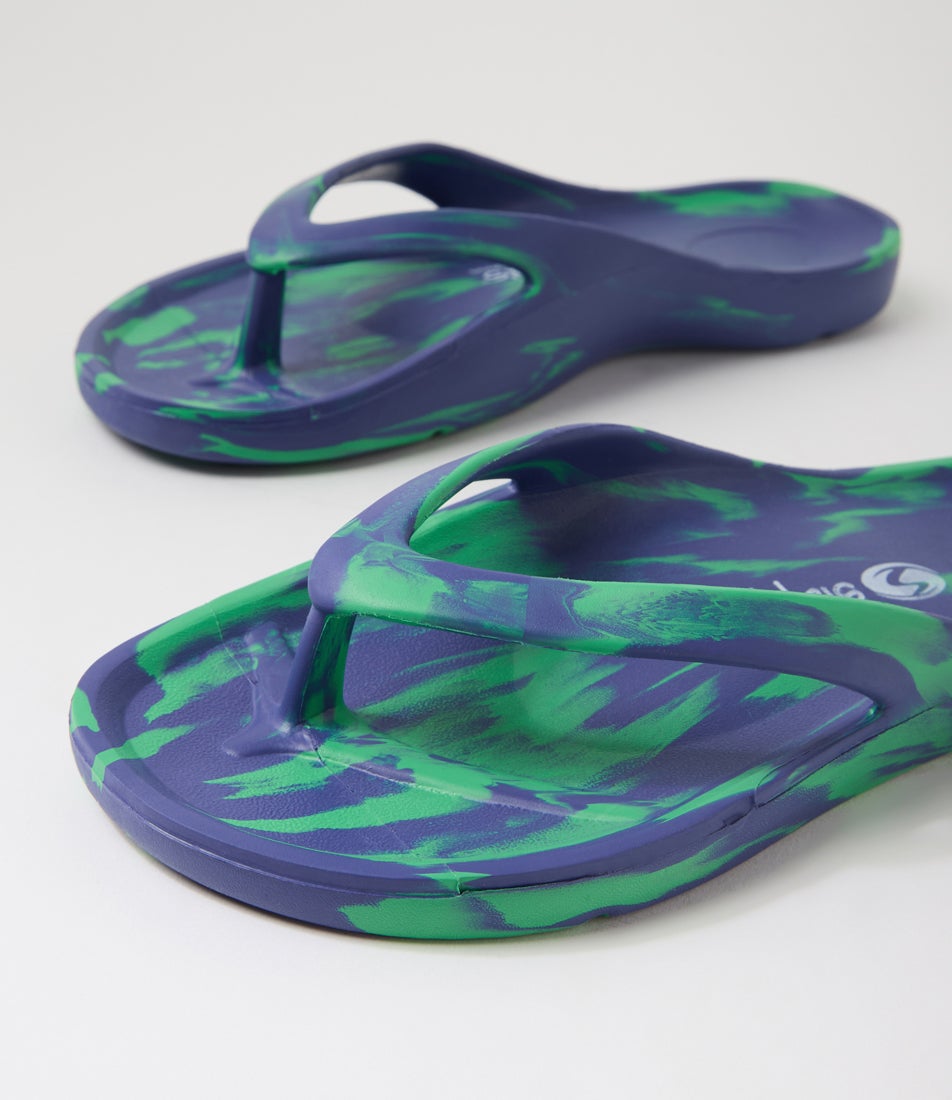 Slappas Blue Green Eva Thongs