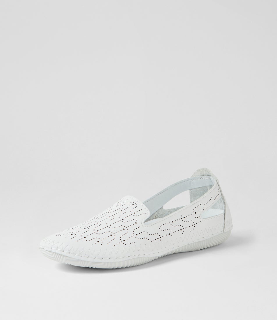 Glamii White Leather Sneakers