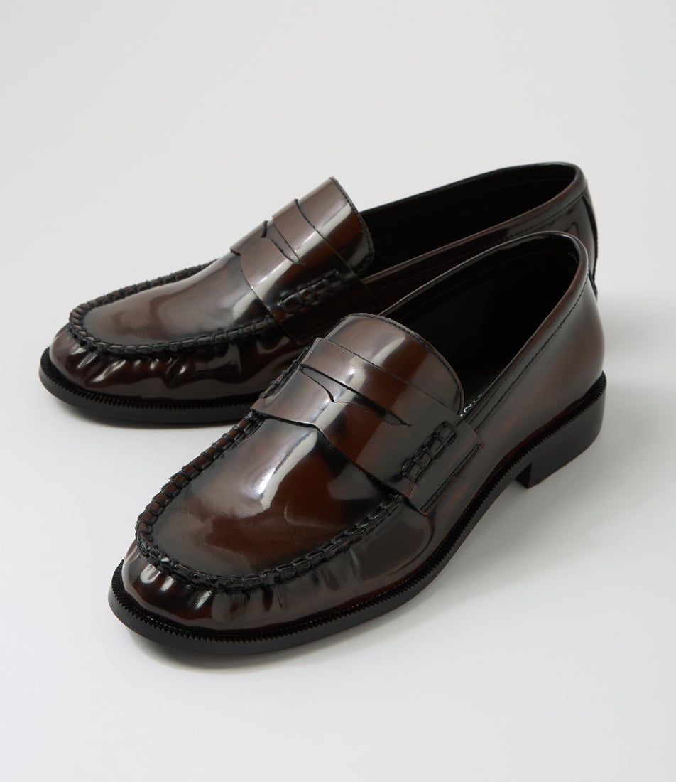 Cooper I Mahogany Leather Loafers