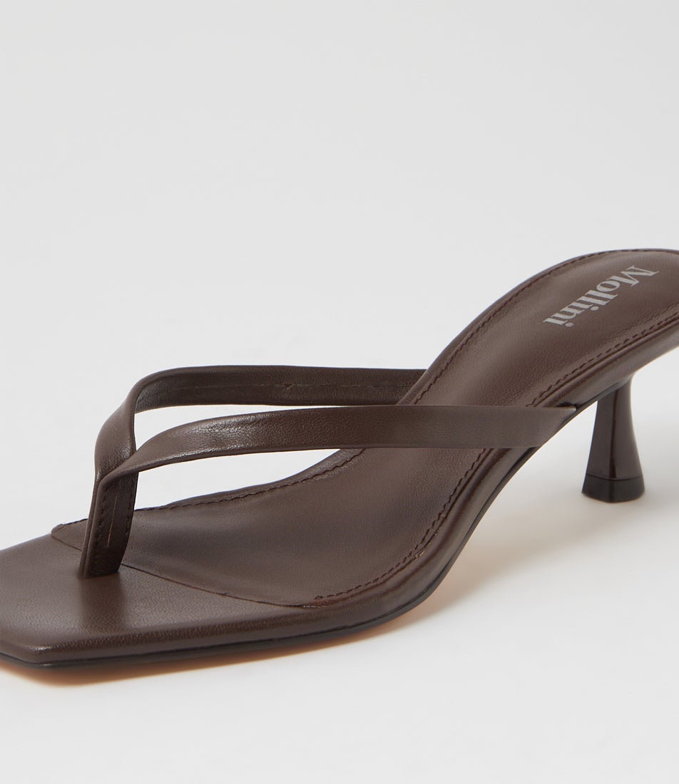 Tidbit Dark Brown Leather Sandals
