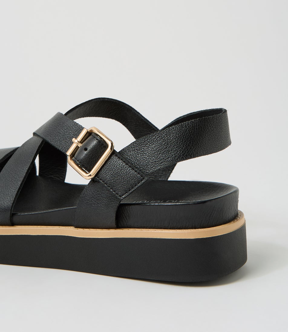 Blaklee Black Leather Sandals Blaklee Black Leather Sandals