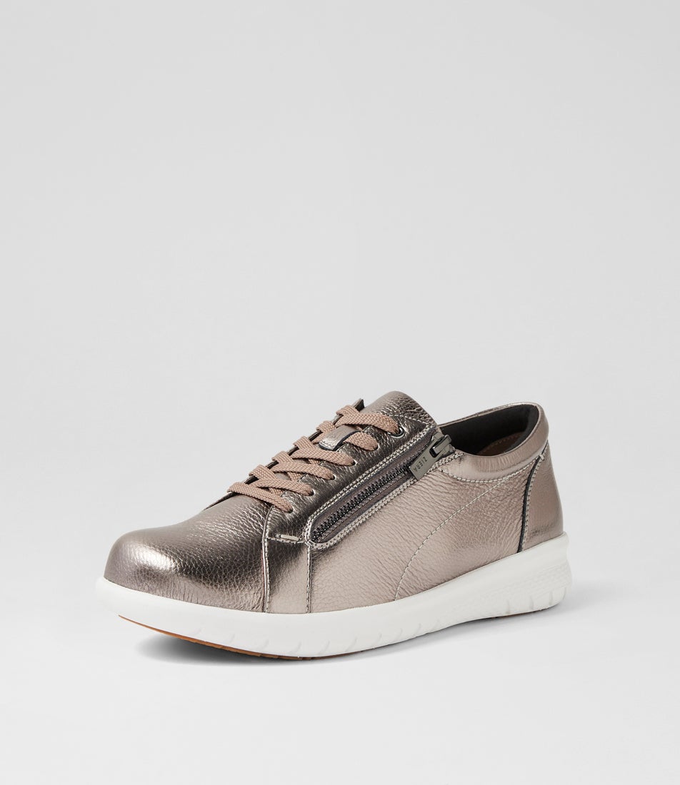 Solar Xf Pewter Tumble Leather Sneakers