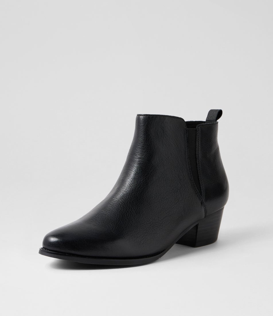 Vimar Xf Black Leather Ankle Boots