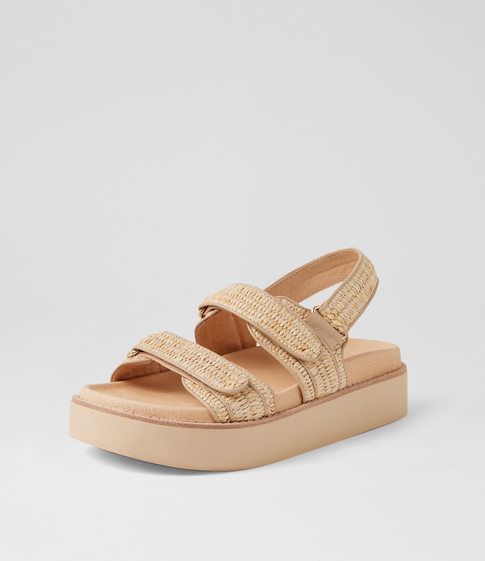 Gerria Natural Synthetic Raffia Sandals
