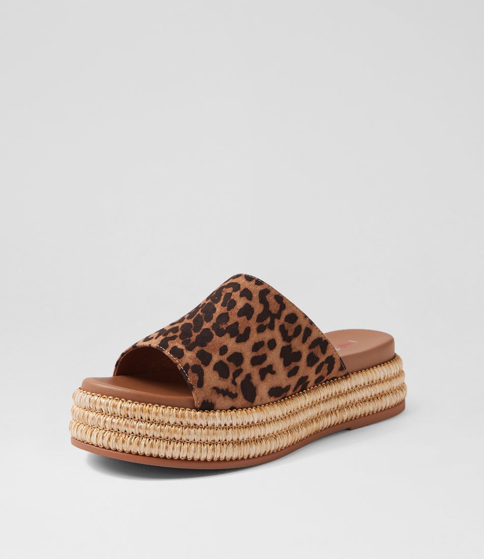 Lulu Leopard Microsuede Sandals