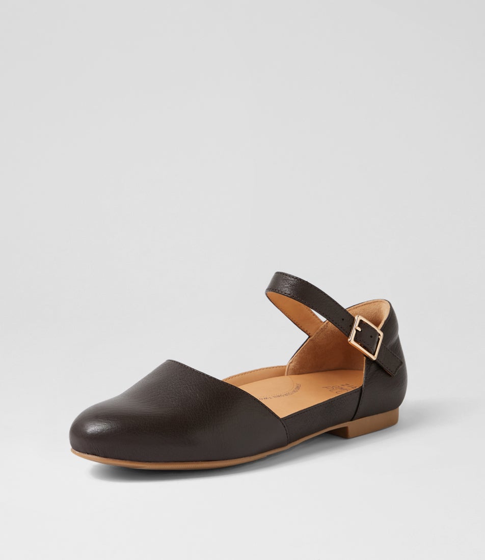 Cavalcade Xf Choc Leather Flat Shoes