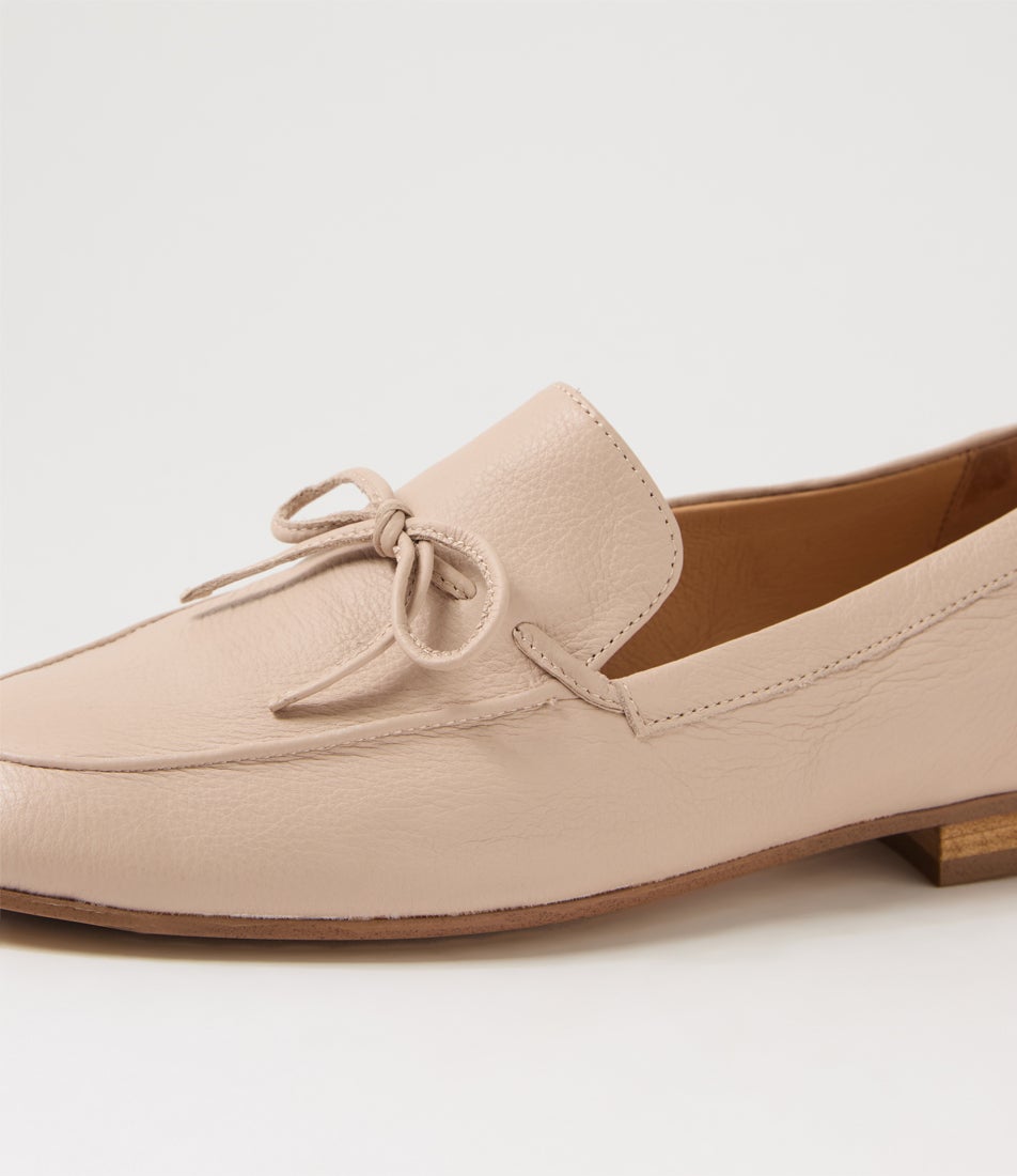 Idayne Stone Leather Flat Shoes