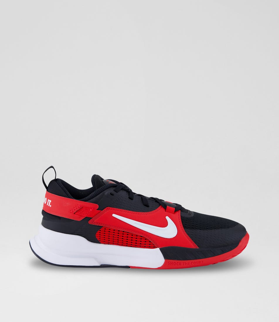 red nike court shoes