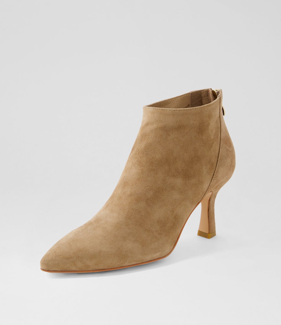 Lara Light Choc Suede Ankle Boots