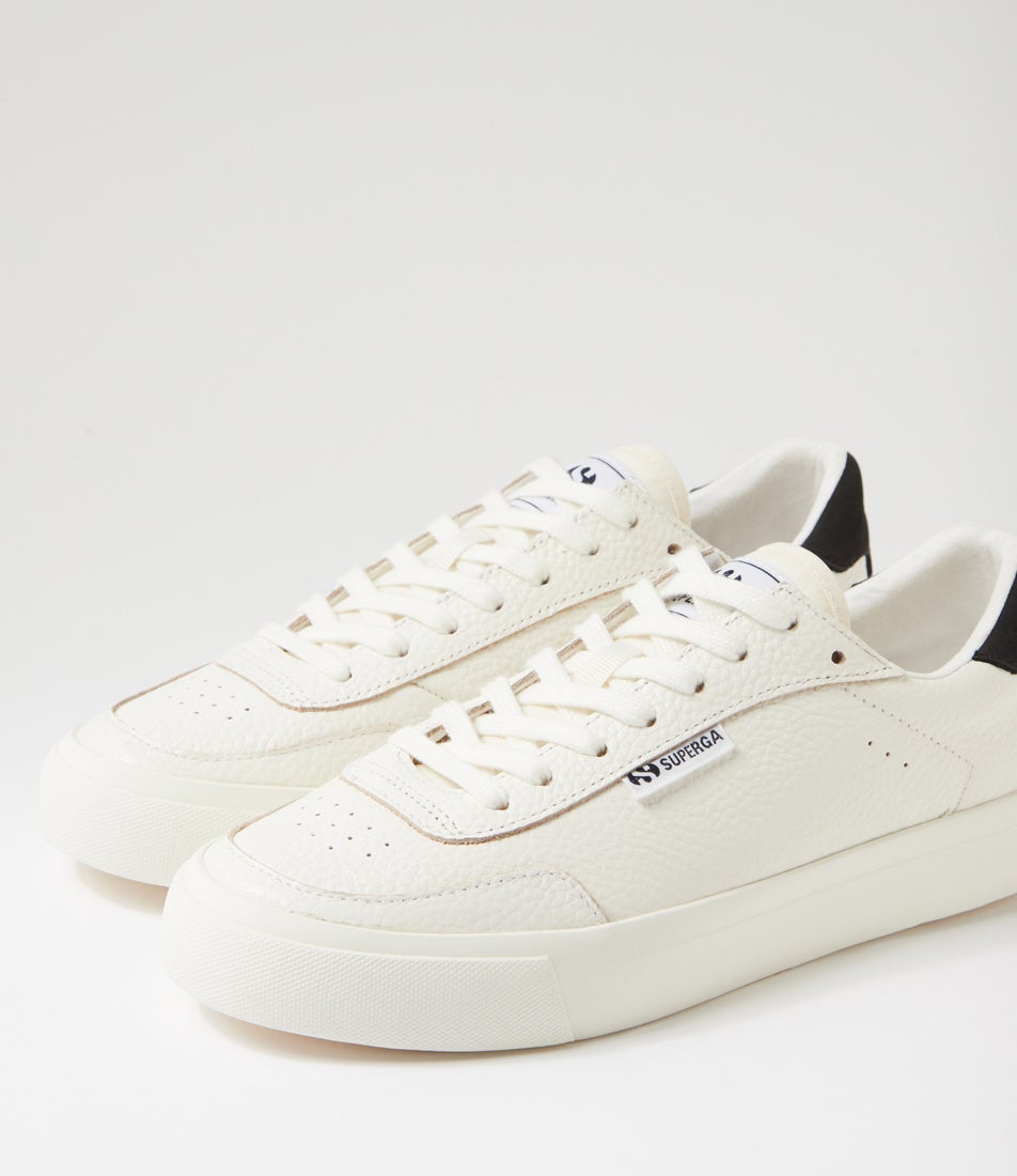 3842 Court White Bristol Black Favorio Leather Sneakers