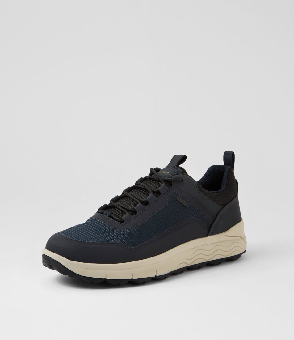 U Spherica 4x4 B Abx A Navy Fabric Lace Up Shoes
