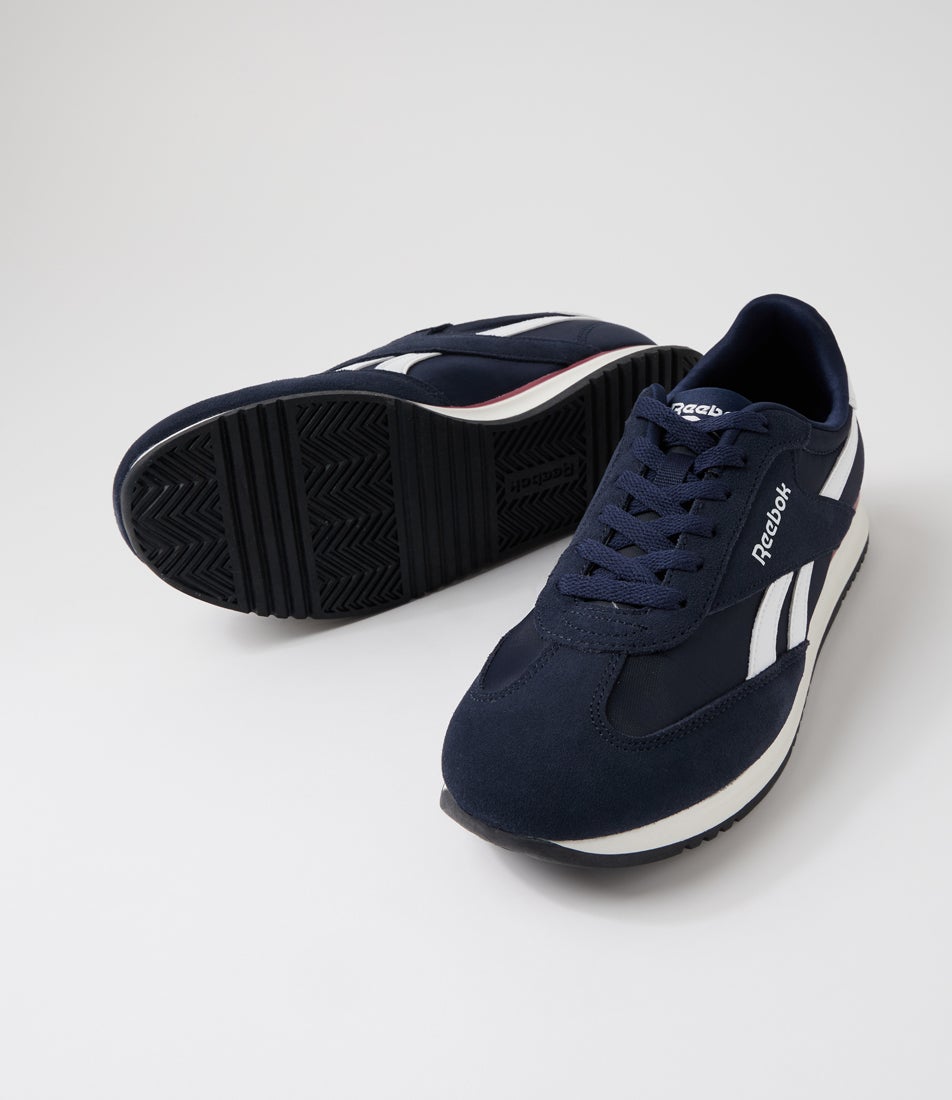 World 70 M Navy White Red Fabric Sneakers