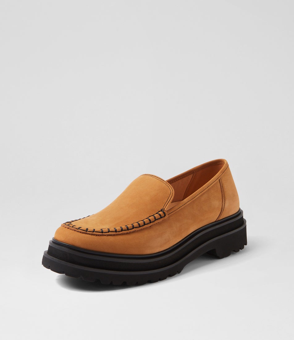 Loafer Step Moccasian Chestnut Nubuck Flat Shoes
