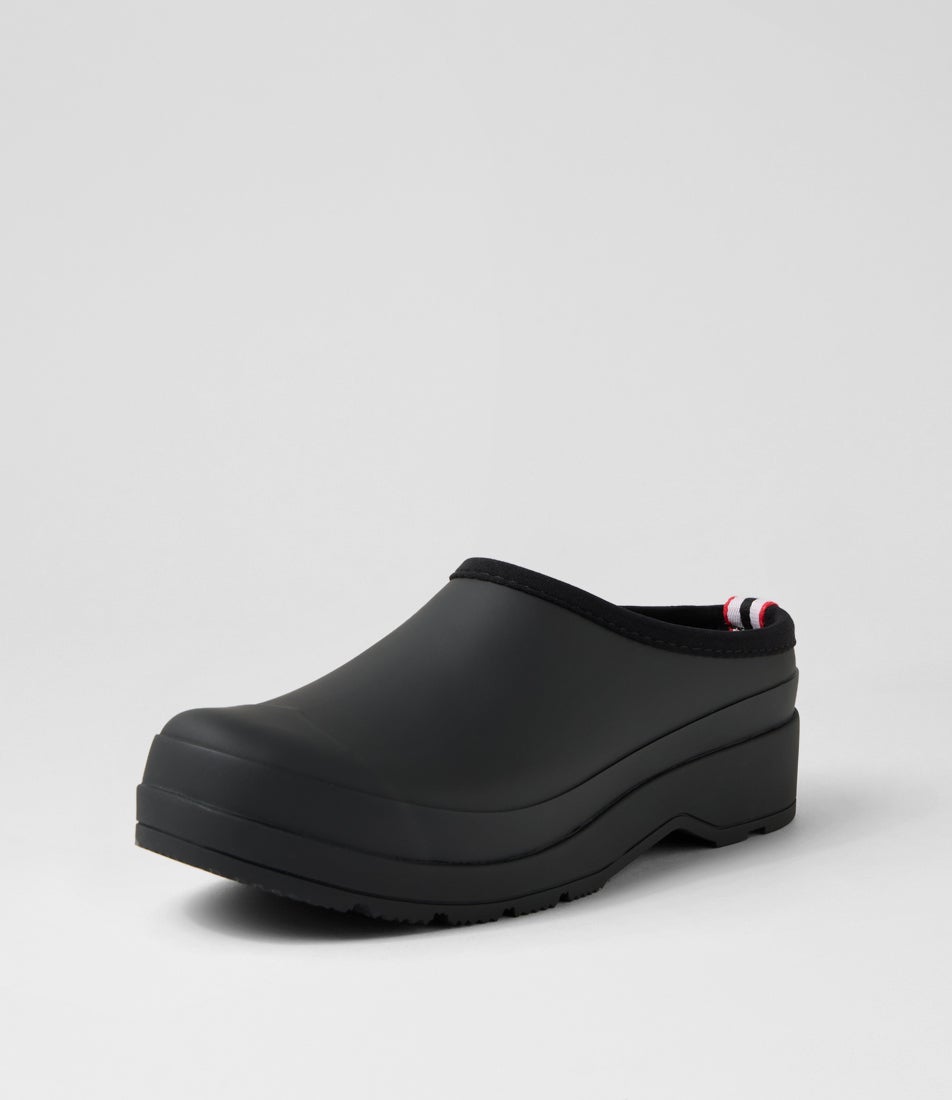 Play Black Rubber Flat Clogs