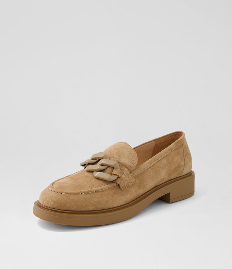 Ishie Light Choc Suede Loafers