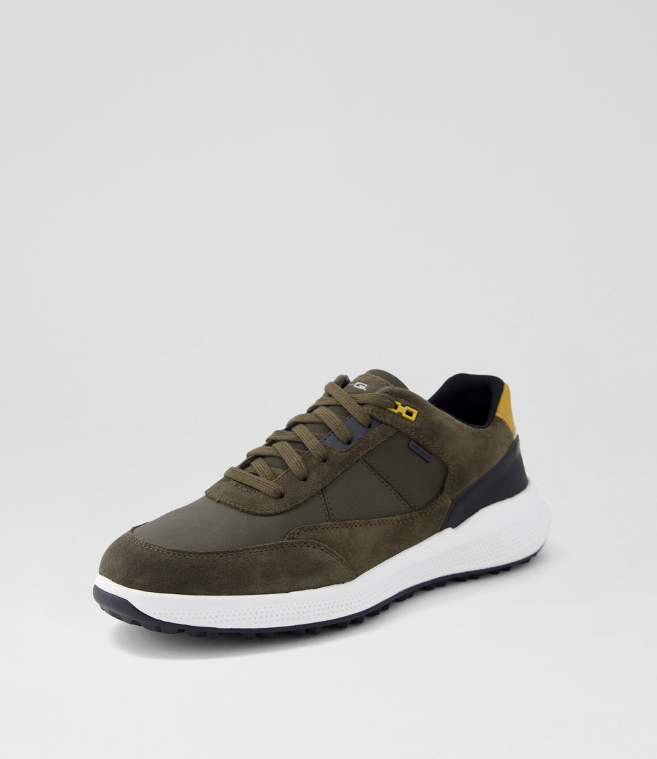 U Pg1x B Abx A Military Leather Sneakers