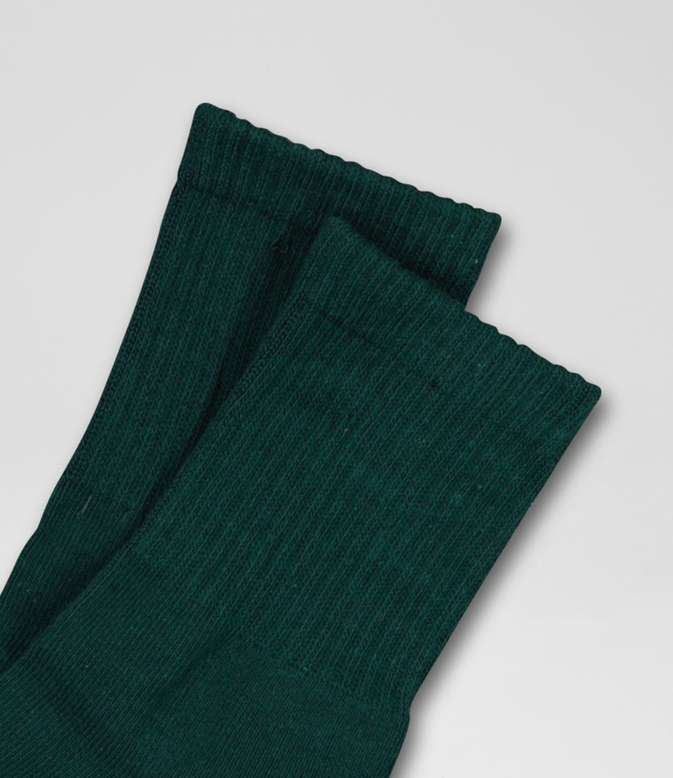 Core 3 Pack Crew Green Cotton Socks