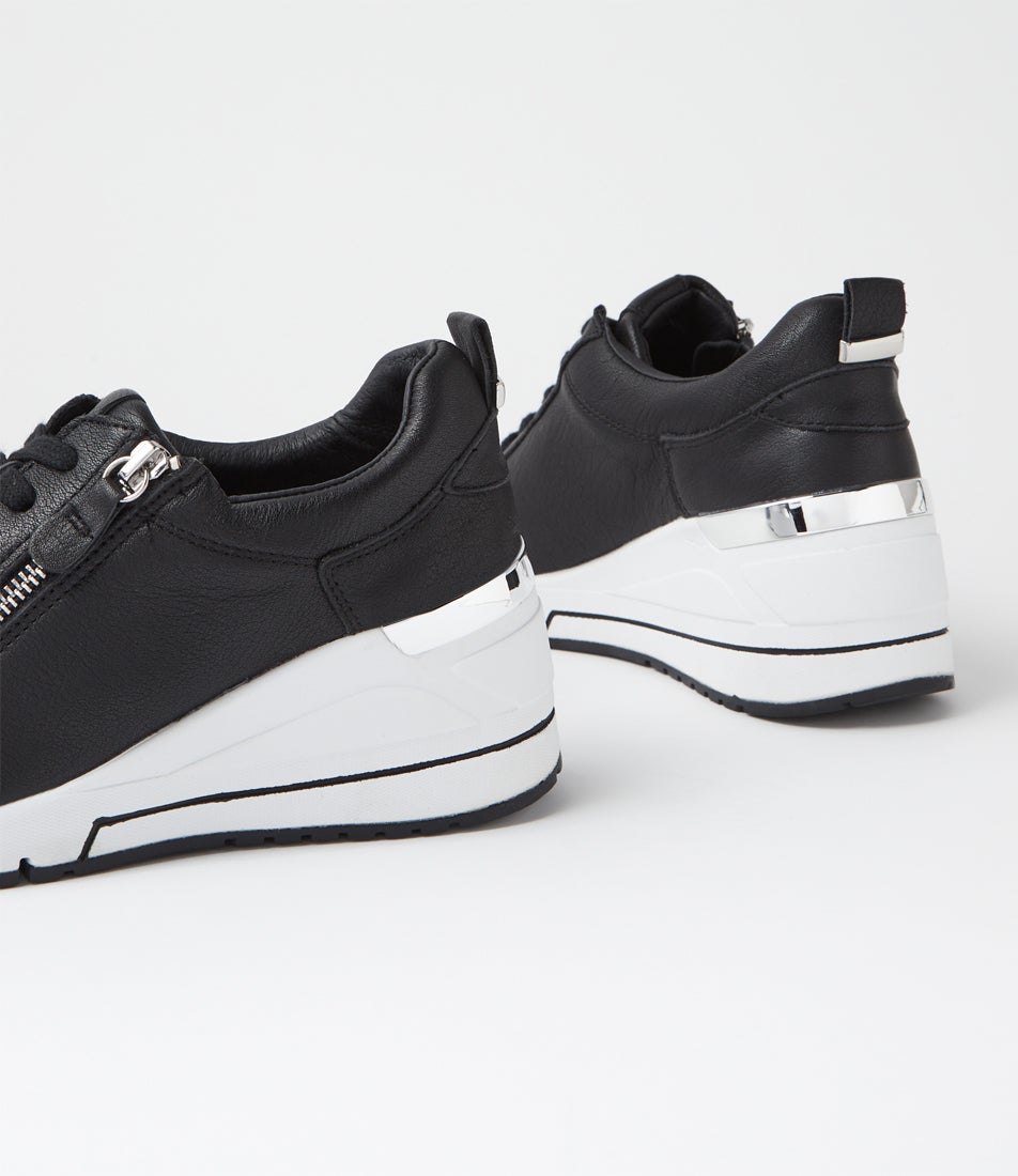 Pimms Black Silver Leather Sneakers