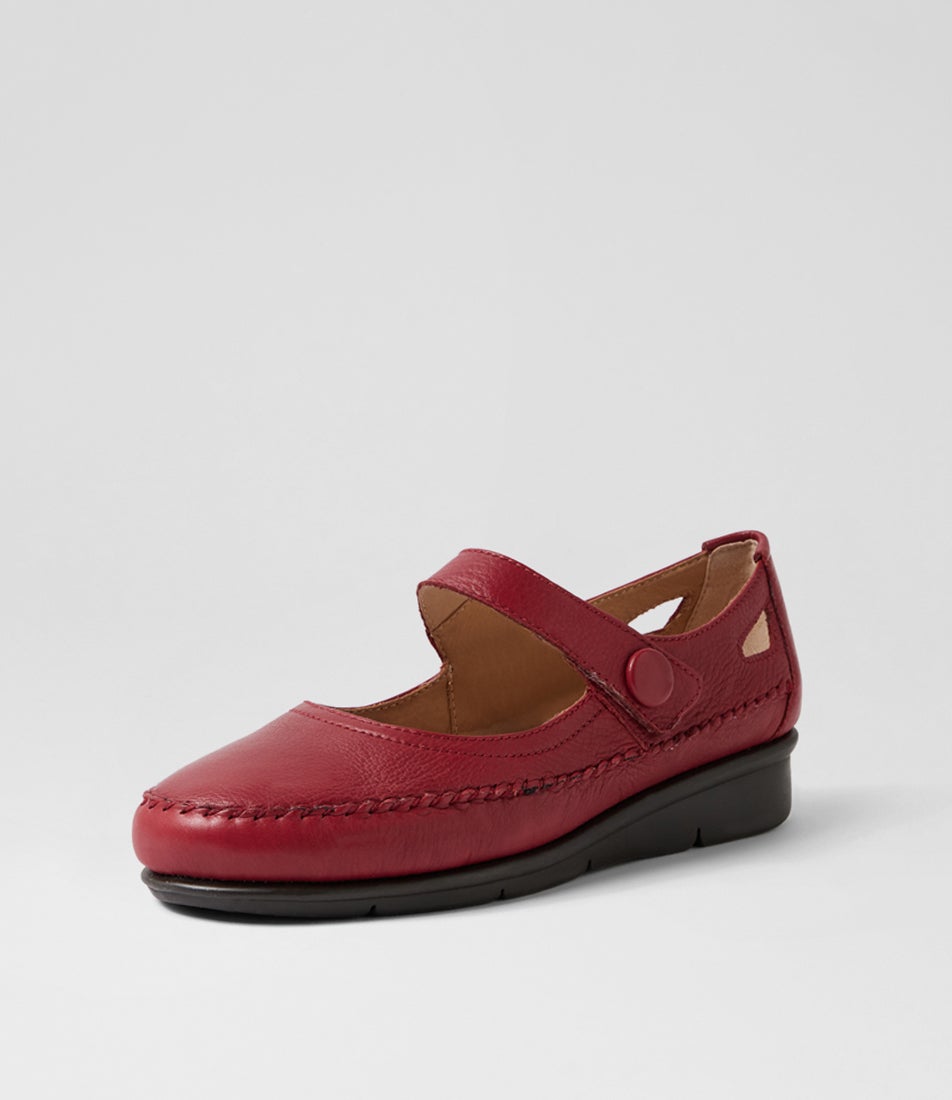 Peregrine Cherry Leather Flat Shoes