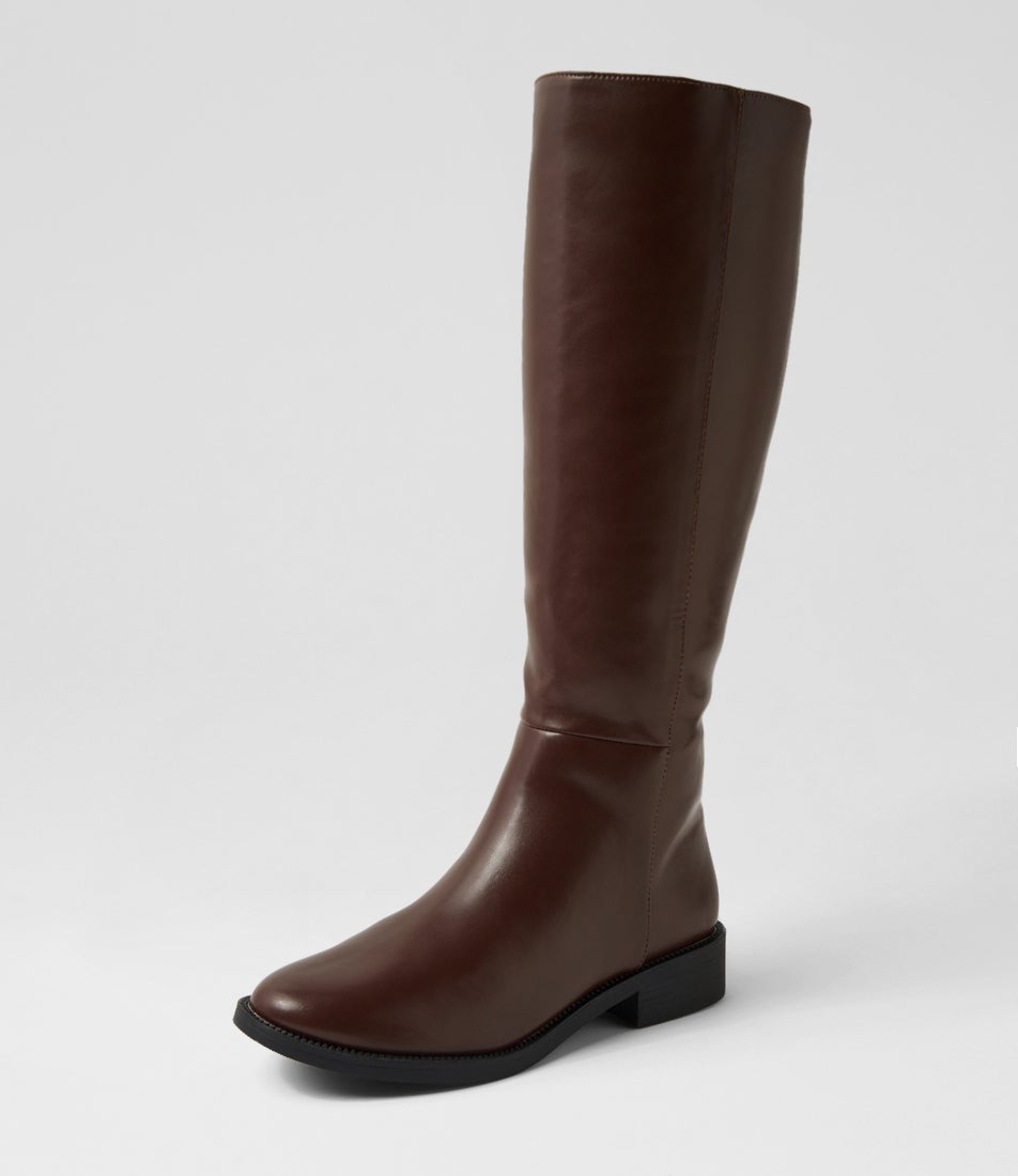 Gabe Chocolate Brown Knee High Boots