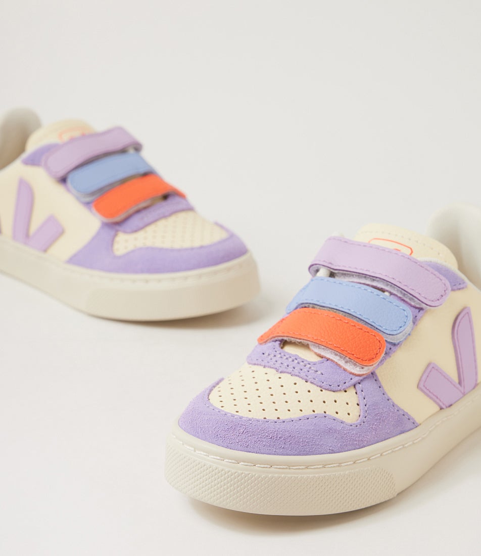 Small V-10 Junior Cashew Orchid Multi Leather Sneakers