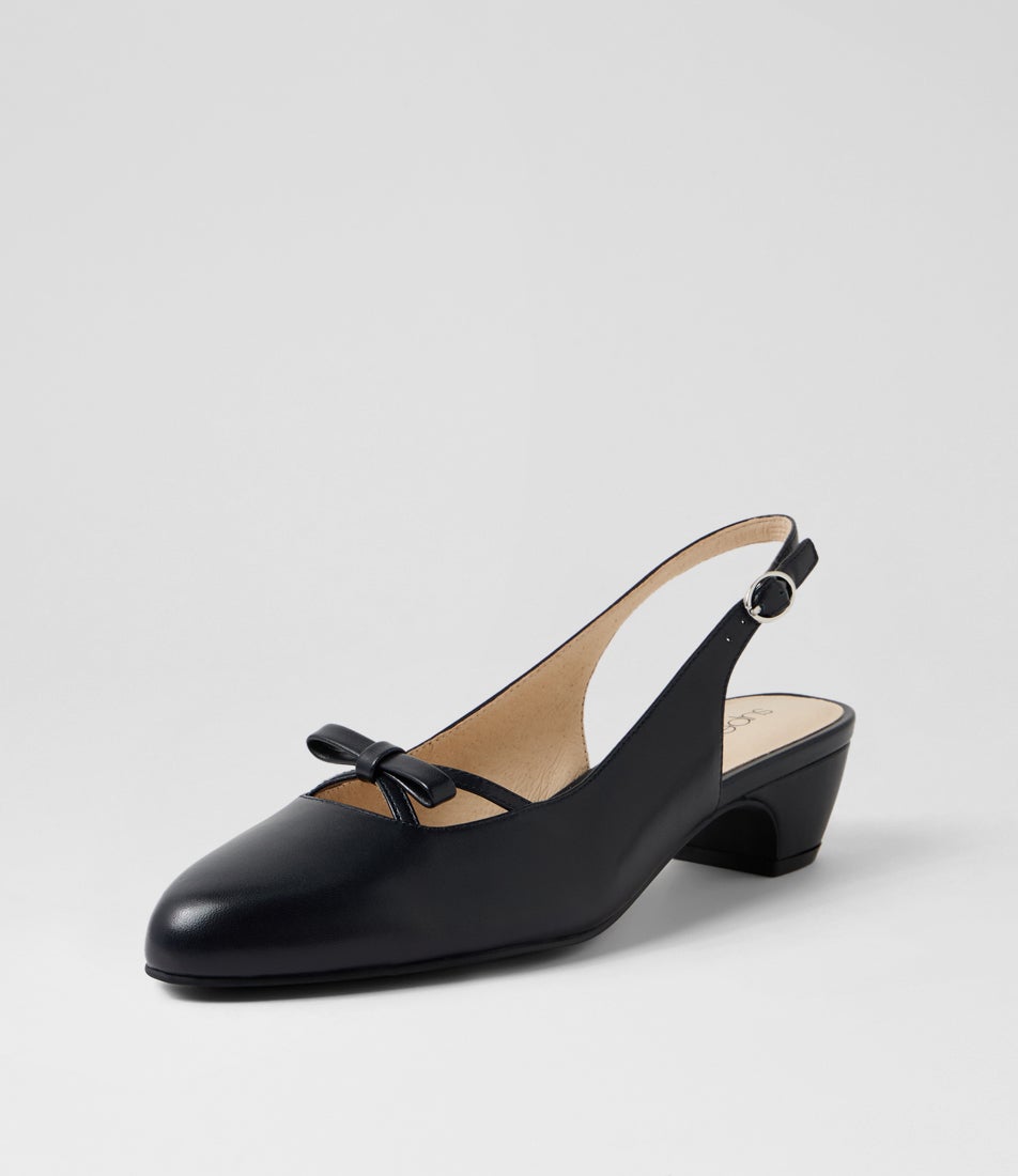 Nalanis Navy Leather Heels