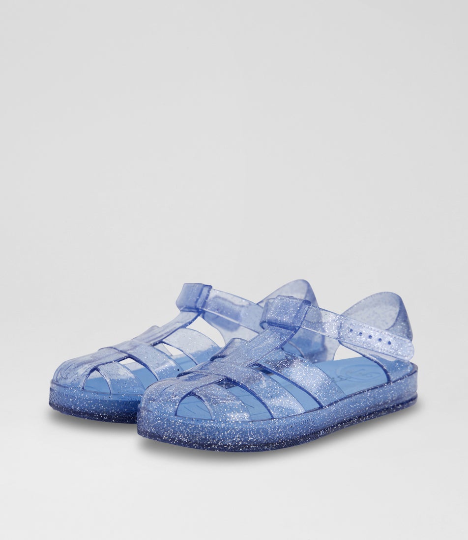 Clear Jelly Junior Blue Pvc Sandals