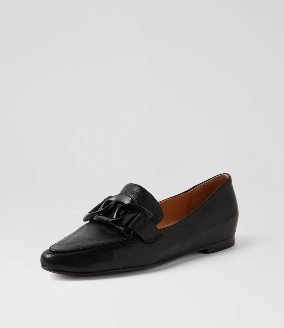 Socoros Black Leather Loafers Socoros Black Leather Loafers