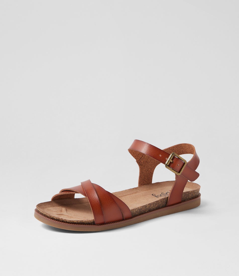 Clonti Cognac Sandals Clonti Cognac Sandals