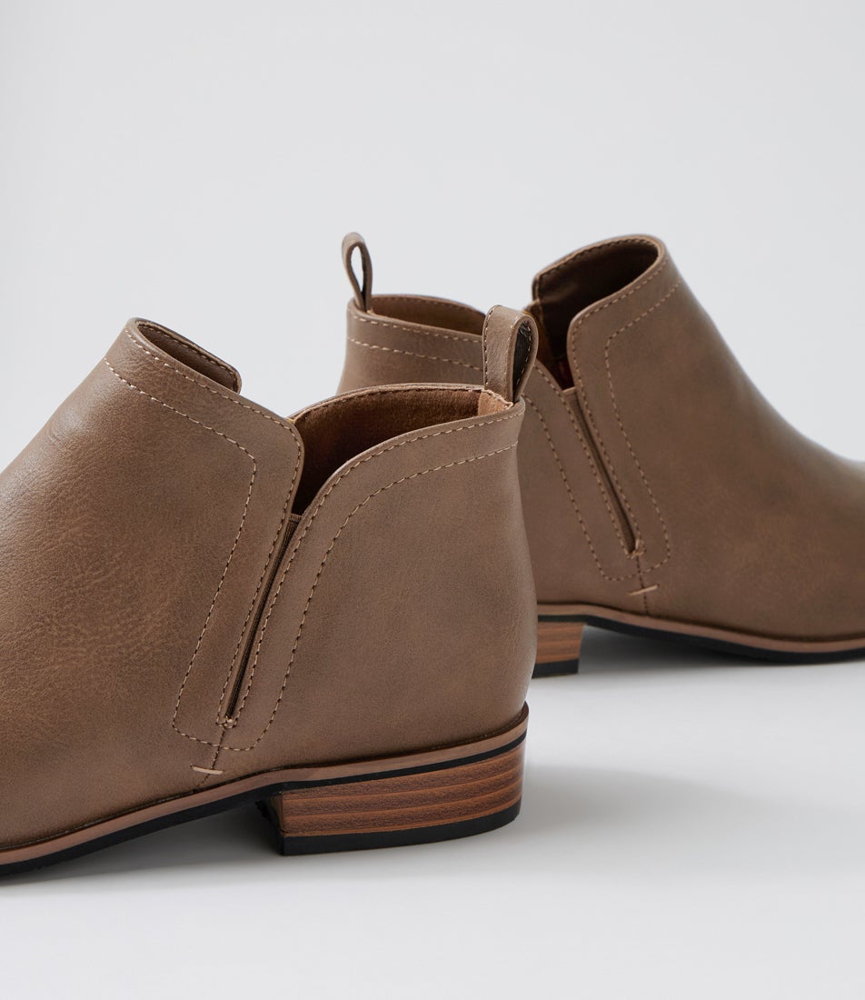 Hattie Taupe Ankle Boots