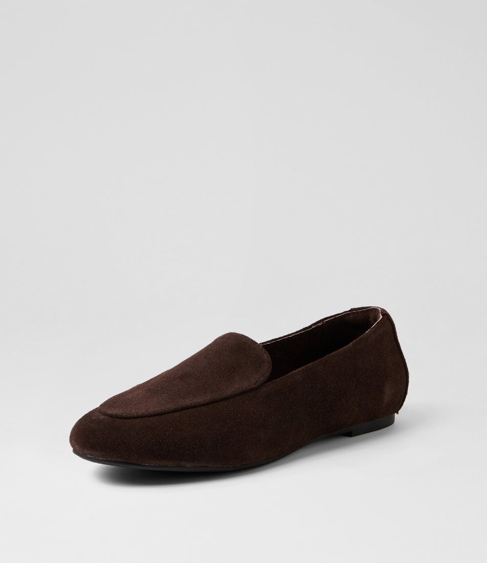 Drew Loafer Chocolate Suede Loafers