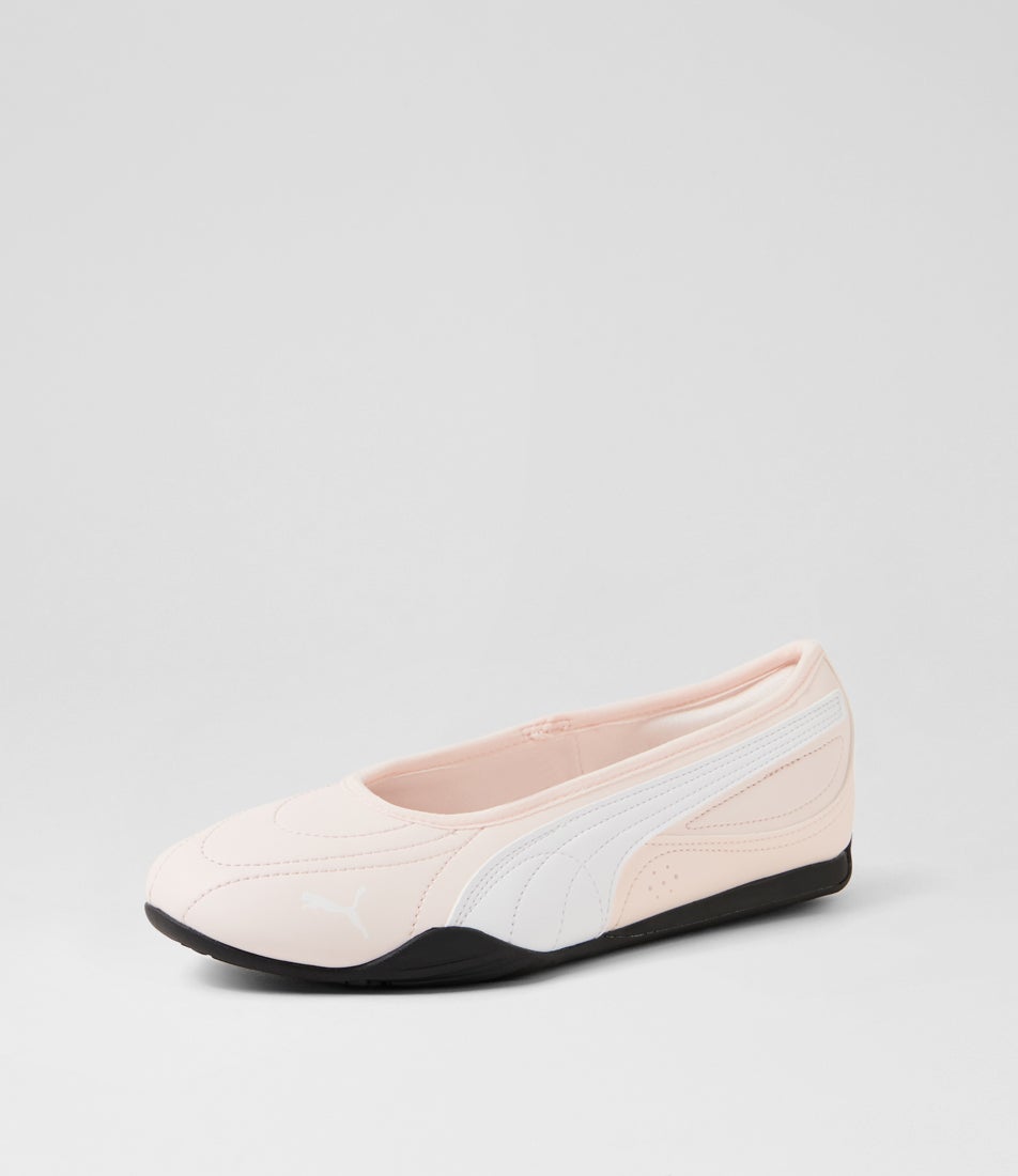 Soliel Ballerina Jasmine Flower White Smooth Ballet Flats