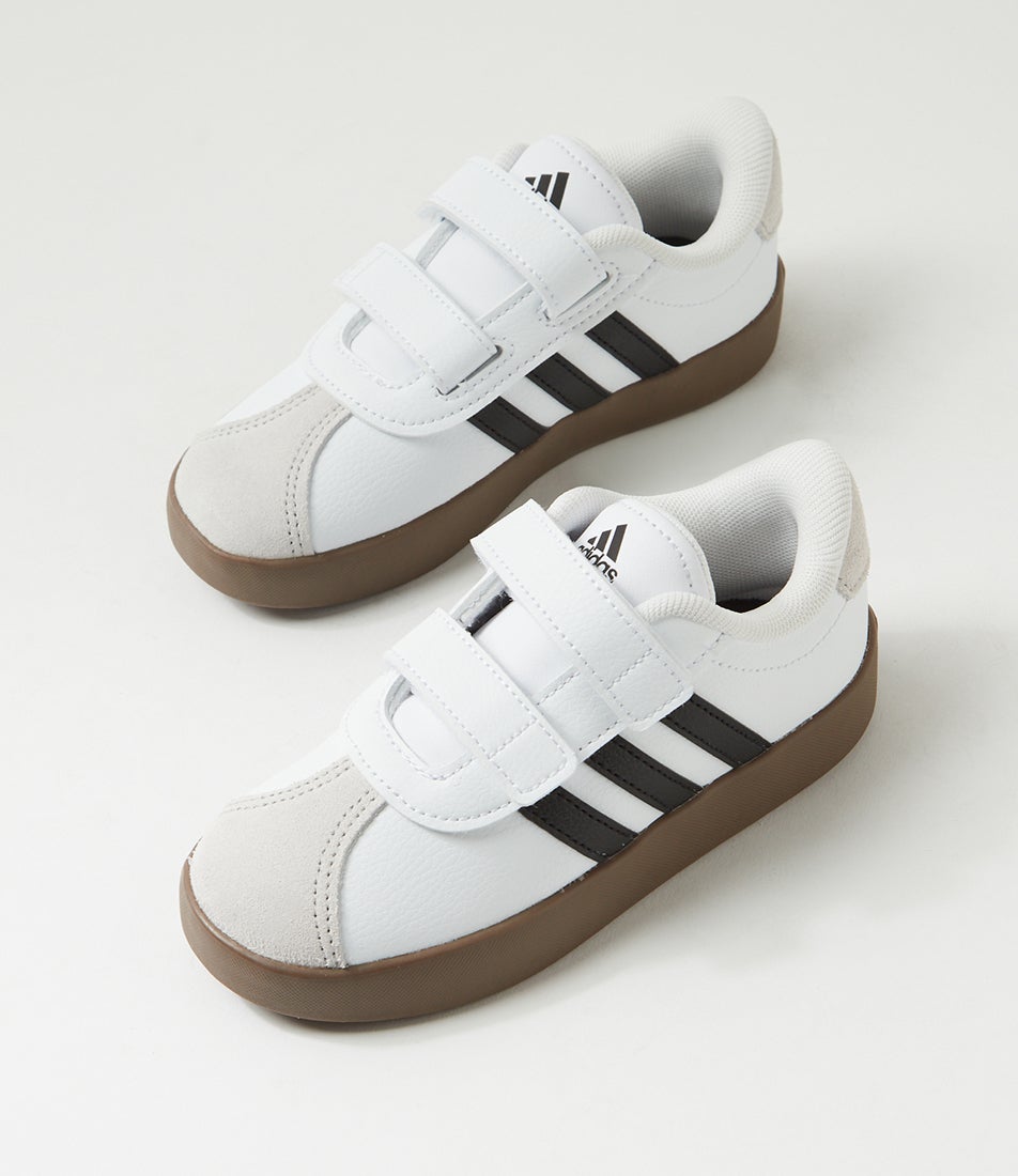 Vl Court 3 Cf I Toddler White Black Grey One Suede Sneakers