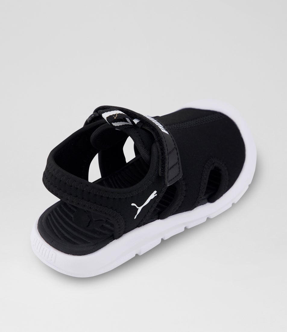 Fun Racer Toddler Black Fabric Sandals