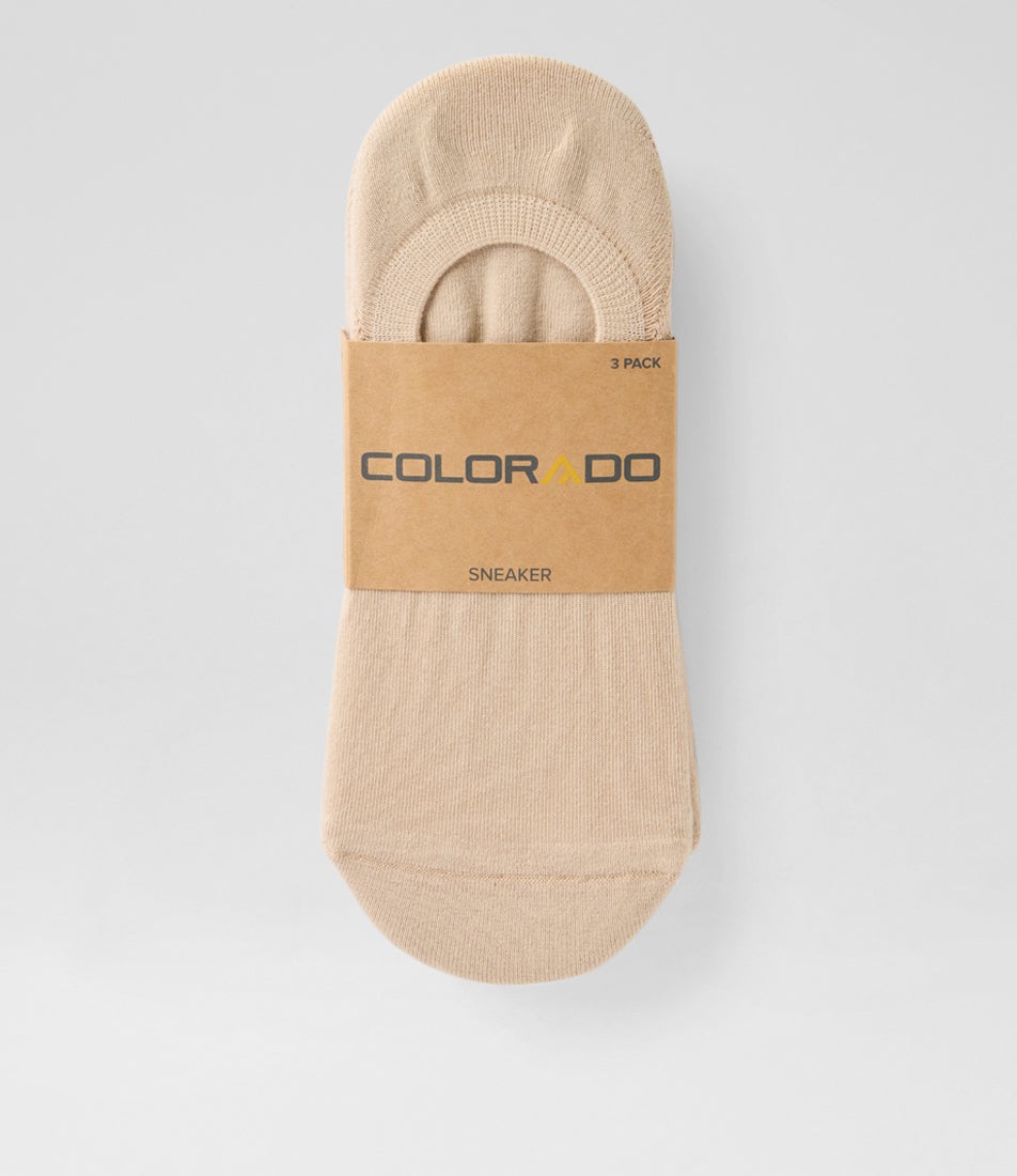 3pk Sneaker S Stone Cotton Socks