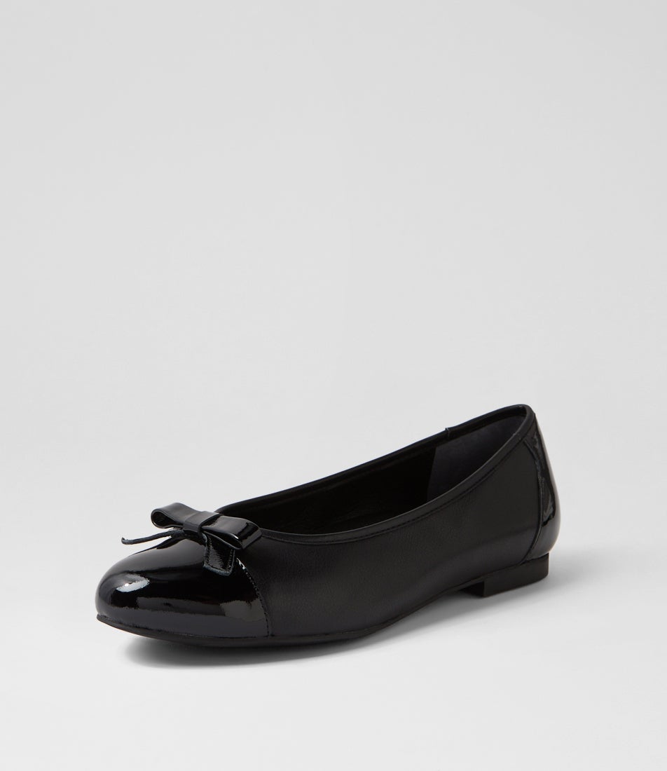 Cellos Xf Black Patent Leather Flat Shoes