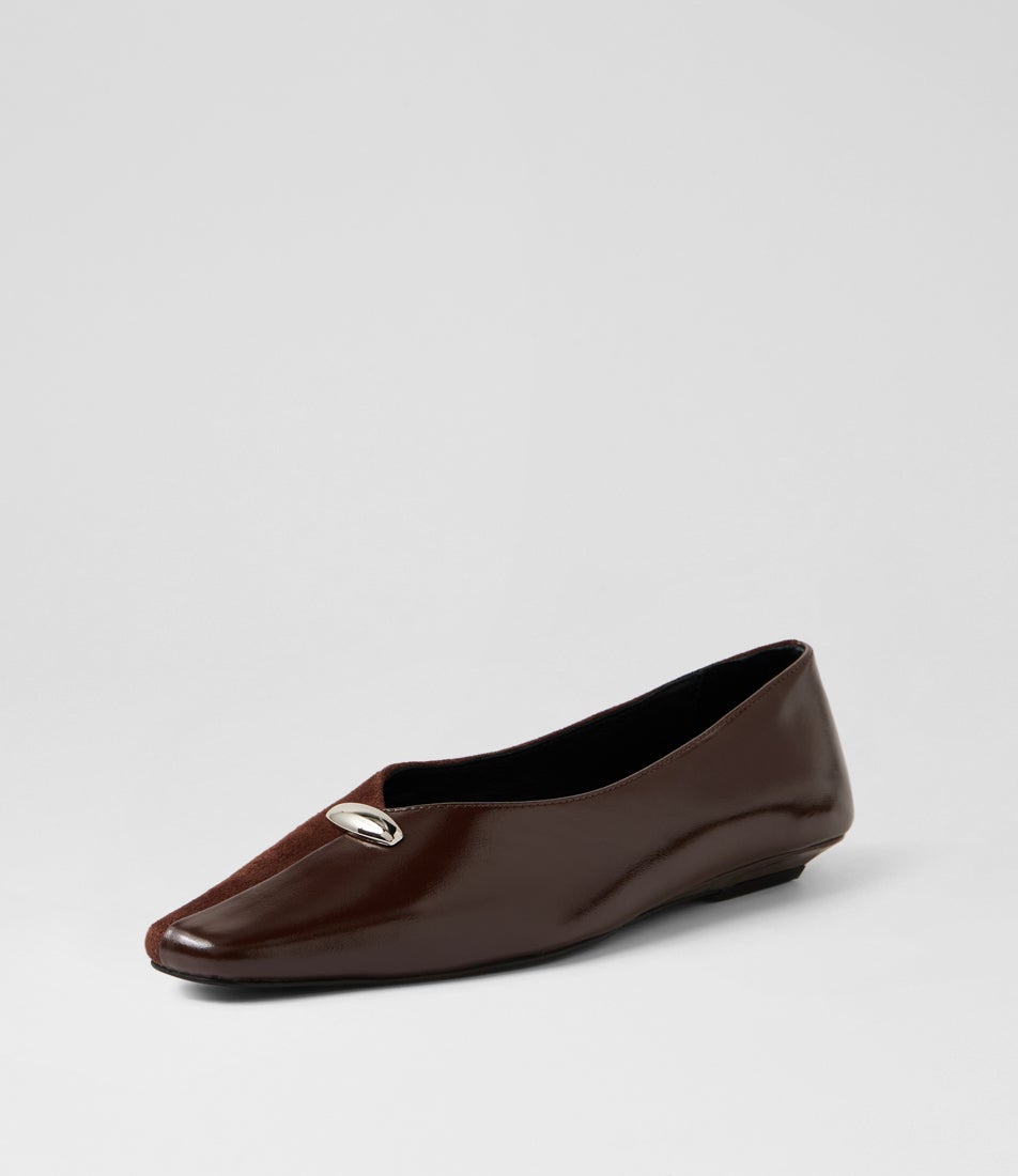 Gigi Choc Leather Sandals
