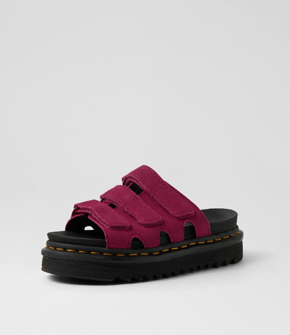 Raine Fuchsia Suede Slides